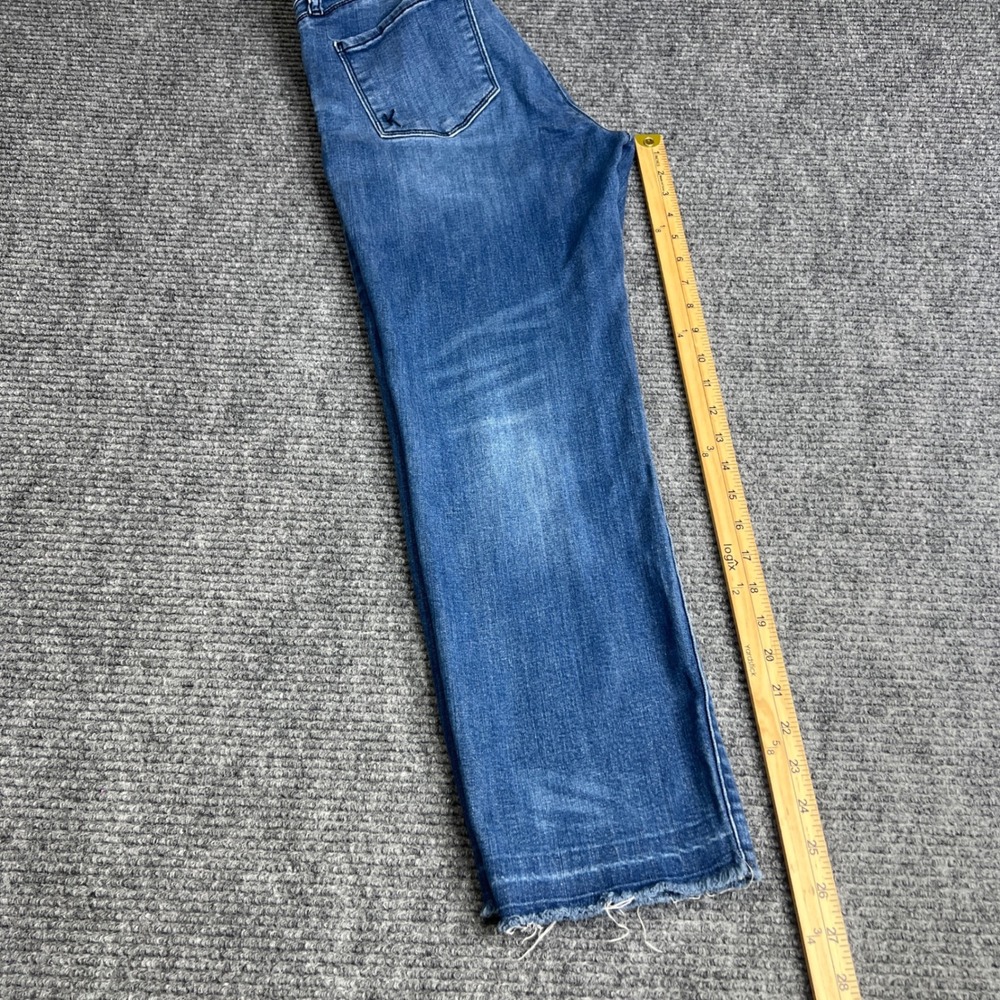 Kut from the Kloth Womens Straight Leg Jeans Medium Wash Raw Hem Size 8 - Picture 6 of 7
